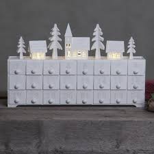 Für jeden tag gibt es eine eigene schublade oder ein fach. Adventskalender Yuletide Holz Weiss Mit Real De