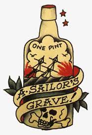 To this day, i can't drink gin without remembering that cursed night. Classic Sailor Tattoo Sailor Jerry Liquor Bottle Tattoo Transparent Png 900x1216 Free Download On Nicepng