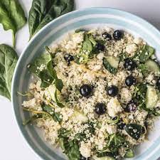 One serving contains 0.6 g of fat, 13 g of protein and 77 g of carbohydrate. What Is Couscous Benefits Downside Recipes And Alternatives Dr Axe