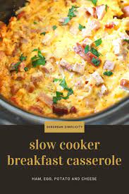 Easy Overnight Crock Pot Breakfast Casserole Recipe Slow Cooker Breakfast Slow Cooker Breakfast Casserole Breakfast Crockpot Recipes