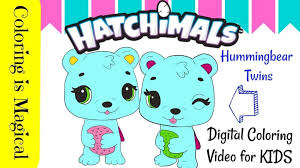 Submitted 21 days ago by tunmunda. Hummingbear Twins Hatchimals Coloring Page