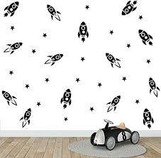 And then there's 631/removable vinyl. Amazon Com Melissalove Rocket Stars Style Art Wall Stickers For Kids Room Boys Bedroom Wall Decals Diy Vinyl Wallpaper Vinilos Parede Mural Ya692 Black Home Kitchen