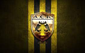 Aek athens football club is a greek professional football club based in nea filadelfeia, a suburb of athens, greece. Download Wallpapers Aek Athens Fc Golden Logo Super League Greece Yellow Metal Background Football Aek Fc Greek Football Club Aek Logo Soccer Greece For Desktop Free Pictures For Desktop Free