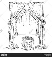 Wedding Arch Wedding Altar Decoration Vector Sketch Design Element Wedding Stage Design Wedding Arch Wedding Drawing