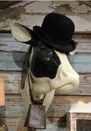 French Cow Head Cow Head Wall Mount Cow Head Decor Cow Head Hanging Wall Decor