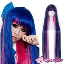 2 Colors Cosplay Costume Panty Stocking Navy Royal Blue Wig 100 Cm Spreepicky Anarchy blue cute kawaii pink stocking wig pantyandstocking pantyandstockingwithgarterbelt adorable. 2 colors cosplay costume panty stocking navy royal blue wig 100 cm sp151650