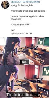 R Animemes On Twitter Ah I See That You Re A Man Of Literature As Well Animemes Memes Anime Https T Co Fquystdxlr