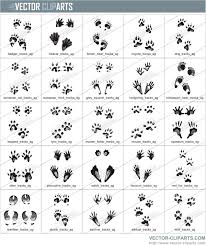 Tracks Animal Tracks Vinyl Ready Vector Clipart Package Animal Tracks Animal Footprints Animal Print