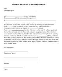 Free Printable Demand For Return Of Security Deposit Letter Pdf Form Legal Forms Legal Letter Deposit