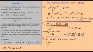 Puteţi descărca mai jos aceste teste pentru matematică. Subiect Bacalaureat Matematica Stiintele Naturii 2018 Youtube