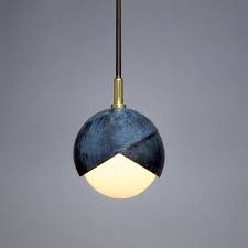 The Ben Pendant Is Made With Blue Oxidized Metal By Timothy Mellema And Daniel Termini Hangar Studio Cool Lighting Lighting Inspiration Modern Lighting
