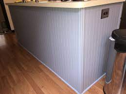 And it was easy to work with and use. Bead Board Wallpaper On Kitchen Island Beadboard Wallpaper Beadboard Home