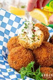 Place each ball on a parchment paper. Galveston Crab Balls Recipe Urban Cowgirl