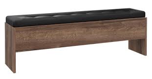 Parfait pour y ranger couverture et coussins! Banc Coffre Bellevue Chene Pu Noir