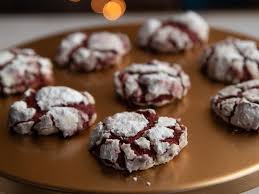 Red Velvet Crinkle Cookies Recipe Red Velvet Crinkle Cookies Food Network Recipes Cookies Recipes Christmas