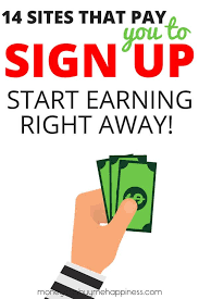 These Sites Will Pay You Just For Signing Up Get Your Free Sign Up Bonus For Joining These Website Earn Extra Money Online Earn Money Online Legit Online Jobs