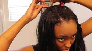 Now all my hair is protected and i still look fabo, and better yet, i can get my hair wet as often as i like. Tutorial Sew In Blending My Short Natural Hair With Jet Black 26 Sleek Extentions Youtube