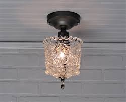 Shop allmodern for modern and contemporary flush mount lighting to match your style and budget. Vintage Art Deco Semi Flush Mount Ceiling Light Fixture Hobnail Blue Glass Shade 6 Diameter 11 L Vintage Ceiling Lights Antique Ceiling Lights Light Fixtures Flush Mount