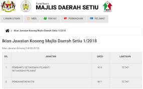 30 mac 2018 sektor : Jawatan Kosong Majlis Daerah Setiu 3 September 2018 Appjawatan Malaysia
