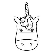 Jedes bild kann kostenlos heruntergeladen werden! Einhorn Tier Horn Symbol Vektor Illustration Design Zeichnen Leinwandbilder Bilder Schone Einhorn Gehornte Myloview De