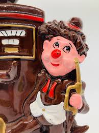 Vintage Japanese Redware Drunk at a Pump Decanter Barware