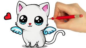 Chibi and kawaii style , drawing anime & manga tagged: Kitten Drawing Gallery And How To Draw Videos