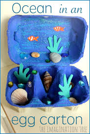 Egg Carton Ocean Craft The Imagination Tree Beach Crafts For Kids Ocean Crafts Crafts For Kids