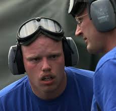 US Air Force (USAF) SENIOR AIRMAN (SRA) Bart Larson (left), 305th Aerial  Port Squadron (APS), 305th