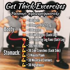 Get Thick Exercises @Glowuptipsntricks | Gym Workout Tips, Thick Body  Workout, Weight Workout Plan