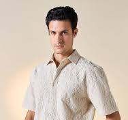Iconic Embroidered Shirt with Short Sleeves and Button Closure