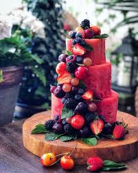 Summertime Watermelon Cake Fresh Fruit Cake Fruit Birthday Cake Watermelon Cake