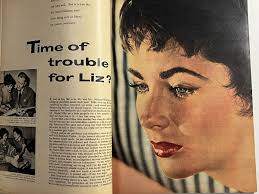 1954 Modern Screen Magazine Elizabeth Taylor Cover Liz -John Wayne Vol48  #11 Oct