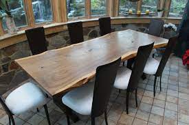 Pin oak live edge conference table. Hand Crafted Live Edge English Elm Slab Dining Table By Fredric Blum Design Custommade Com