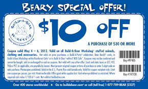10 Off 30 At Build A Bear Workshop Or Online Via Checkout Promo 97485 Build A Bear Coupons Build A Bear Print Coupons