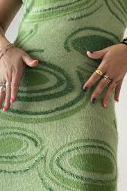 The most common sunny green material is stretched canvas. House Of Sunny Hockney Dress The Lobby