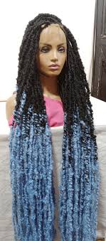 How about this color and this style? Ombre Distressed Butterfly Locs Hand Wrapped Faux 16inches Faux Locs B Afrikrea