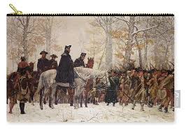 George Washington Watching Troops On March to Valley Forge Zip Pouch by Adam  Asar