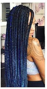 Be Bold And Try Blue Box Braids Like These The Braids Start Off Dark With Hi Small Box Braids Hairstyles Box Braids Hairstyles For Black Women Blue Box Braids