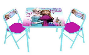 New Disney Frozen Anna Elsa Olaf Activity 3 Pc Table Chair Set Blue Pink Disney Disney Frozen Bedroom Frozen Bedroom Kids Table And Chairs