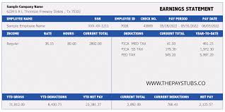 Online Free Pay Stub (paycheck stub) Generator