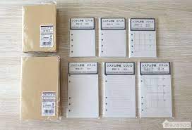 100均セリアの6穴バインダーとシステム手帳リフィル商品一覧 種類やサイズ 枚数をご紹介 システム手帳 バインダー システム手帳 リフィル