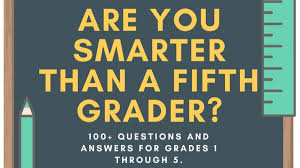 Improve your students' math skills and help them learn how to calculate fractions, percen. Are You Smarter Than A 5th Grader Quiz Questions And Answers Wehavekids