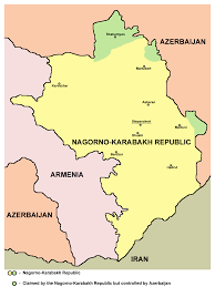 Main Cities And Towns In Nagorno Karabakh Armenia Map Armenia Azerbaijan