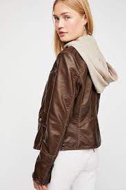 Free People Monroe Hooded Jacket Chocolate L Hooded Jacket Jackets Fashion