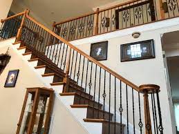 Regardless of whether you are looking for a standard style interior iron stair railing, a more elaborate artistic iron railing or a contemporary iron railing. Master Fabrication Wrought Iron Staircase Design Center Residential Stair Design