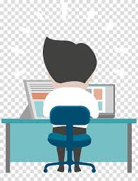 Cartoon Sitting Furniture Job Cartoon Office Chair Desk Reading Transparent Background Png Clipart Hiclipart