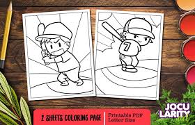(yes, more than even football.) Funny Baseball Player Coloring Pages Grafico Por Jocularityart Creative Fabrica