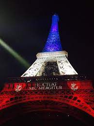 C'est donc devant une tour eiffel à l'allure habituelle que la patrouille de france a effectué son vol, nappant le ciel de magnifiques fumées bleue, blanche et rouge. Tour Eiffel Bleu Blanc Rouge