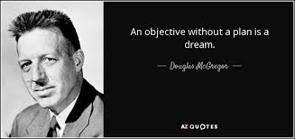 Douglas Mcgregor Quote An Objective Without A Plan Is A Dream