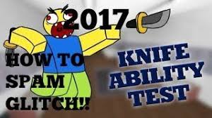 Knife skins are just like the abilities. Roblox Knife Ability Test How To Spam Knife Glitch Youtube